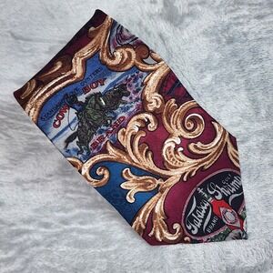 VINTAGE Tabasco Tie Mens Cowboy Brand Western Ranch Hot Sauce Silk Made In USA